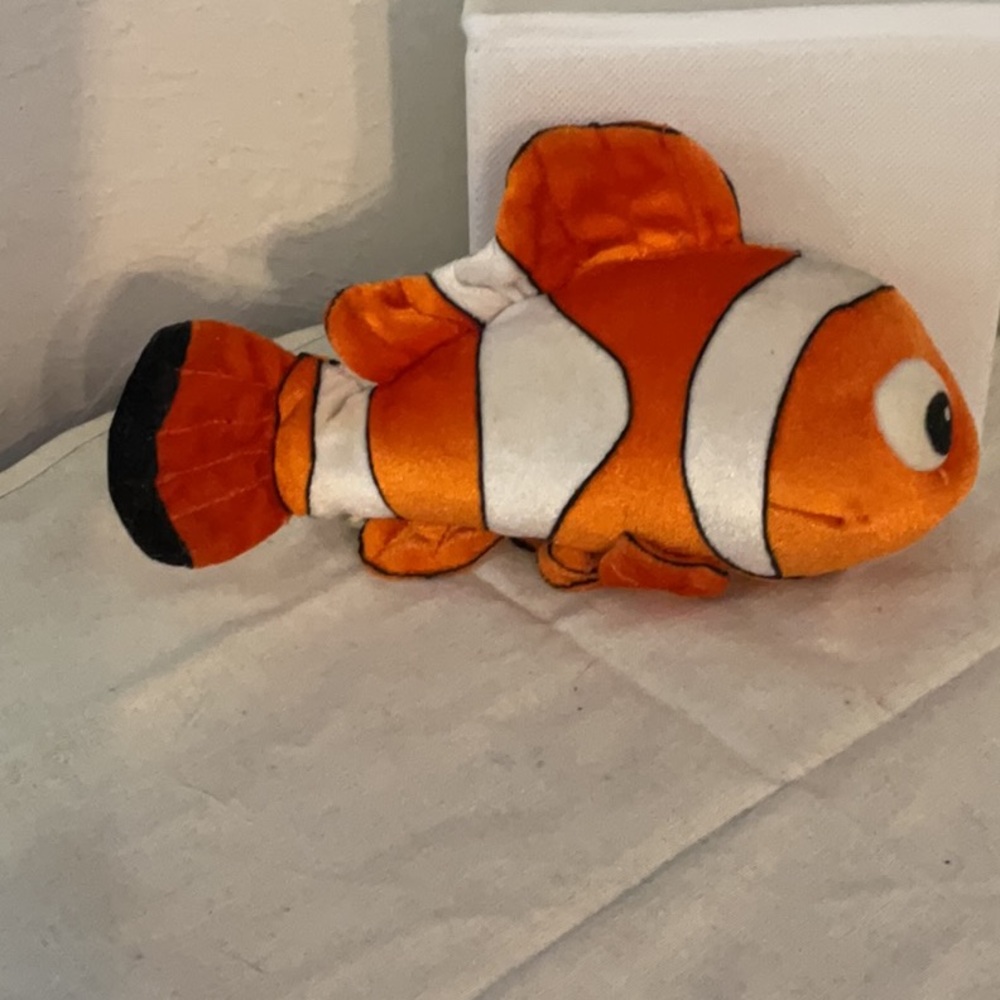 Sale! Disney Store Pixar Finding Nemo Plush Toy, 9”, Orange/White - Picture 3 of 6